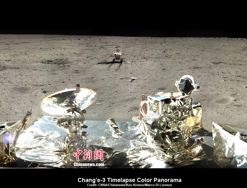 Illustration for article titled The first timelapse color panorama of China's lunar Rover